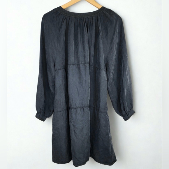 Unsubscribed Black Tunic Blouse Women’s Size Small – Long Sleeve Flowy Boho Top - Picture 5 of 7